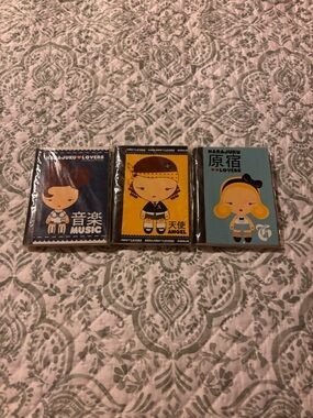 3 Harajuku Lovers Blue mini composition Notebook lot bundle